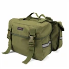 Grüne Leinwandfahrrad -Doppelpannerbeutel