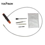 Tourbon Cal.22 Barrel Stahlseil Gewehr Pistole Gun Brush Kit Pistole Waffe Airgun Reiniger Reinigung Aufnäher Set