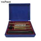TOURBON Cal. 38/357 / 9mm Pistole Pistole Reinigungsbürste Set Handpistole Safe Cleaner Tools ABS Tragetasche Kit