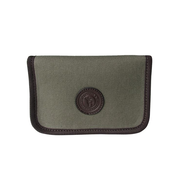 Tourbon Canvas und Leder Fliegen Fischen Geldbörse Beutel Patch fliegen Köder Halter