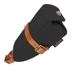 Fahrradsatteltasche aus schwarzem Canvas