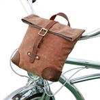 Gewachste Canvas Fahrrad Lenkertasche Mittagessen Tragetasche