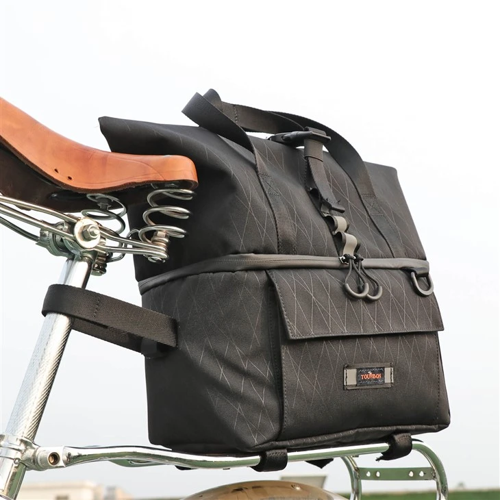 TOURBON Nylon-isolierte Fahrrad-Kofferraum-Kühltaschen